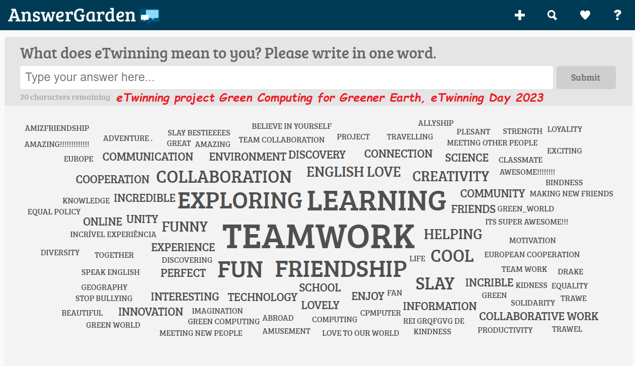 AnswerGarden eTwinning Day 2023